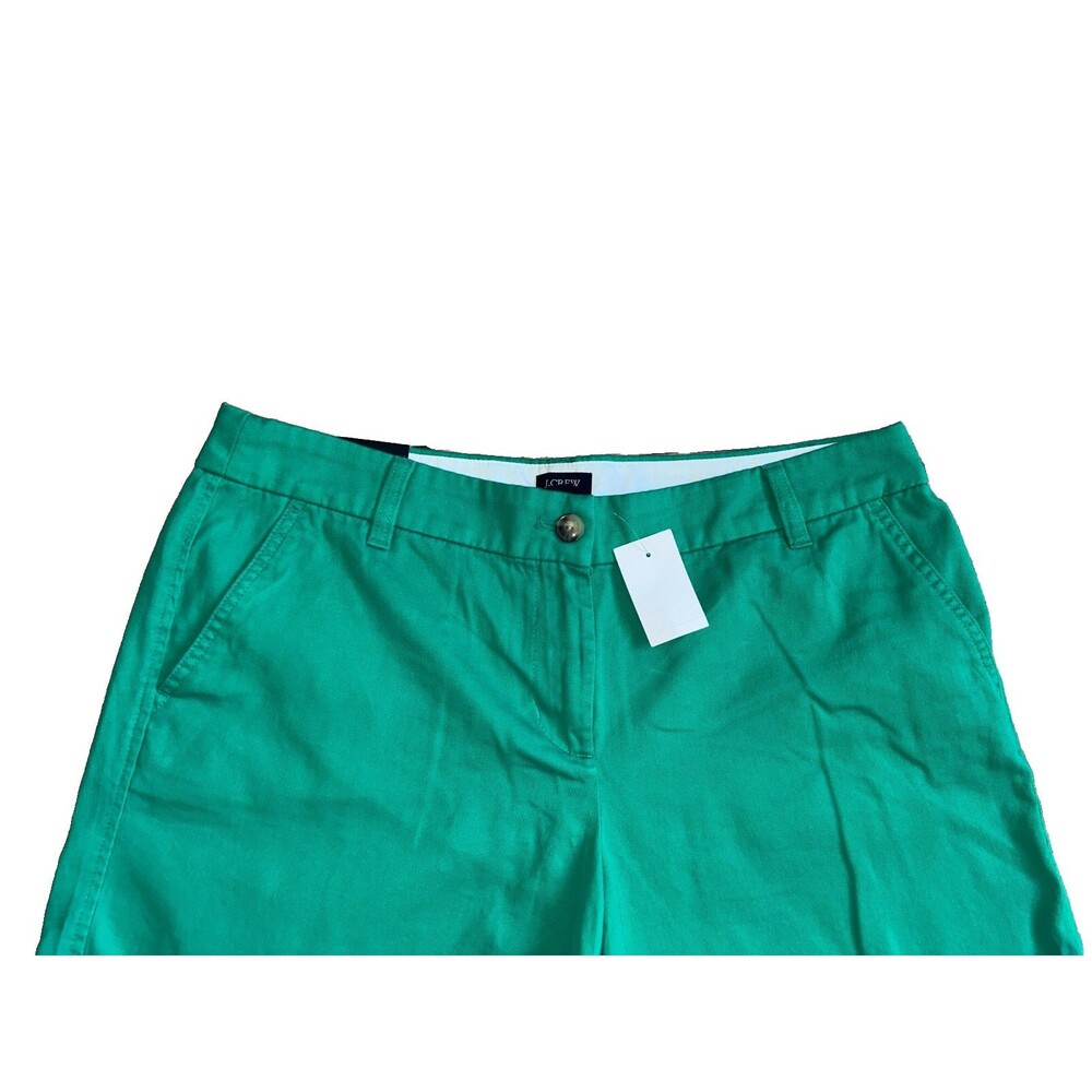 Women's J Crew Factory Green Preppy 7" Classic Chino Short Size 12 - Picture 3 of 5